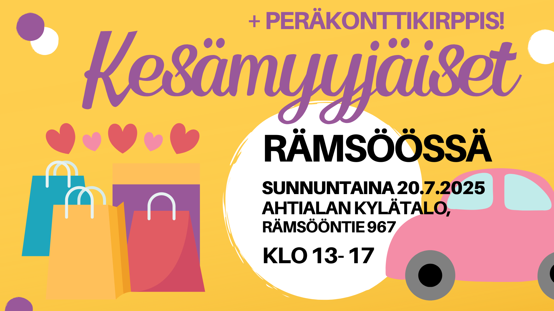 Kesämyyjäiset ja peräkonttikirppis